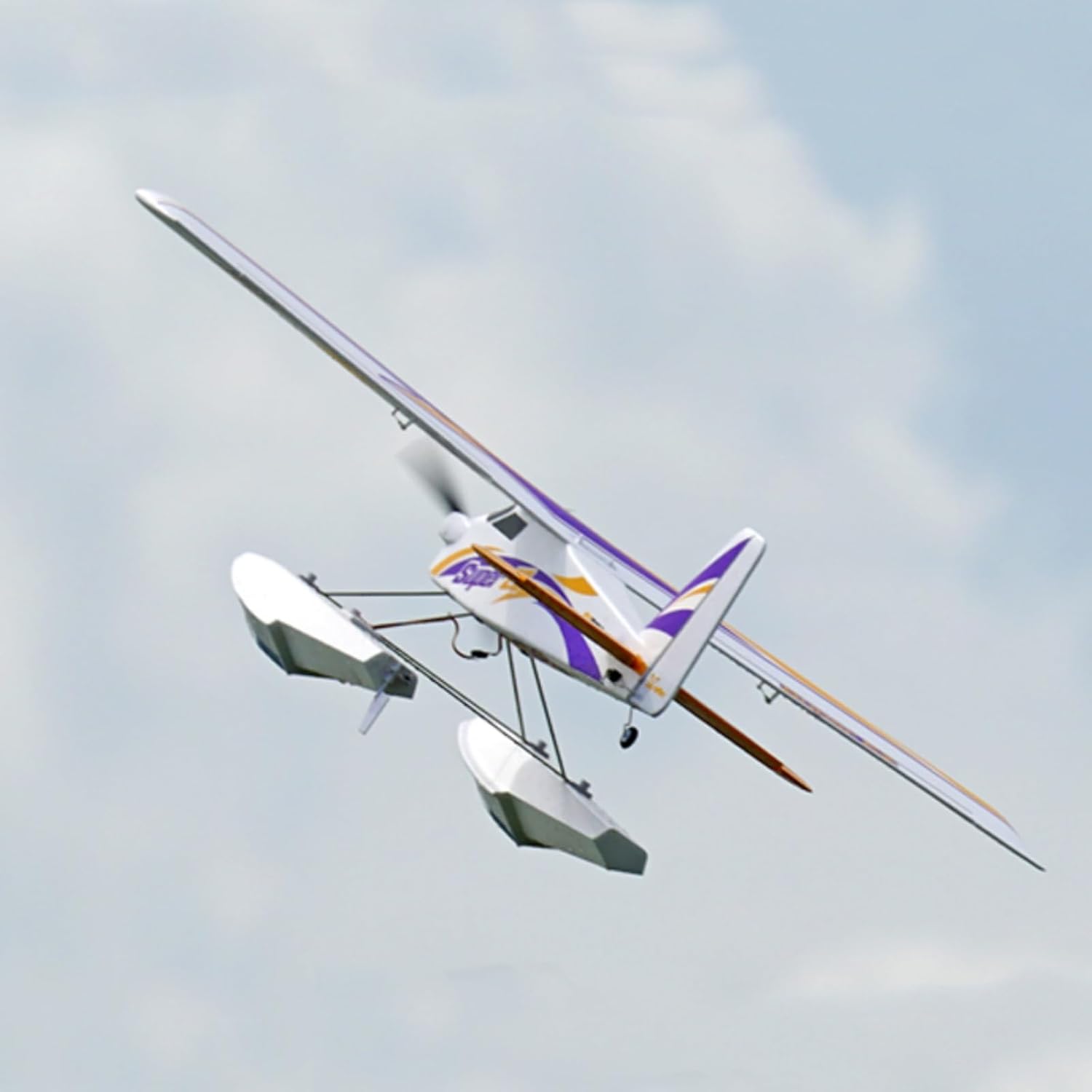 Fms Rc Plane for Adults Remote Control Airplane Super EZ Trainer V4 1220mm Wingspan with Floats 4 Channel Water Sea Airplane Rc Planes for Beginners PNP (No Control, Battery, Charger)