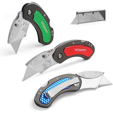 WORKPRO 3-piece Folding Utility Knife Set