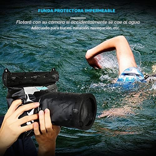 Funda Protectora para Cámara Subacuática, Funda Impermeable HD para Carcasa Subacuática, Bolsa Seca para Cámara SLR DSLR
