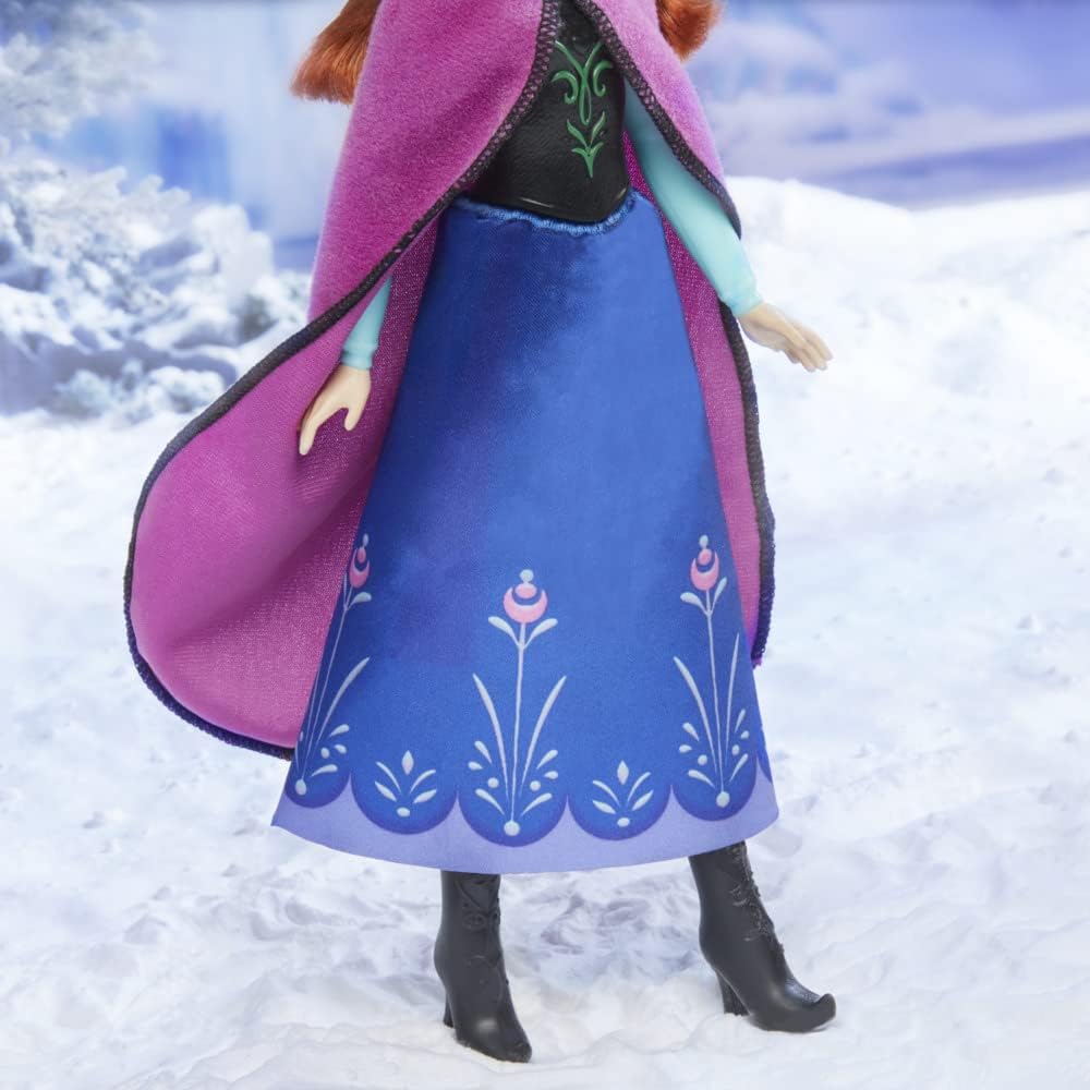 Disney Frozen Shimmer Anna Fashion Doll, Skirt, Shoes, and Long Red Hair, Toy for Kids 3 Years Old and Up