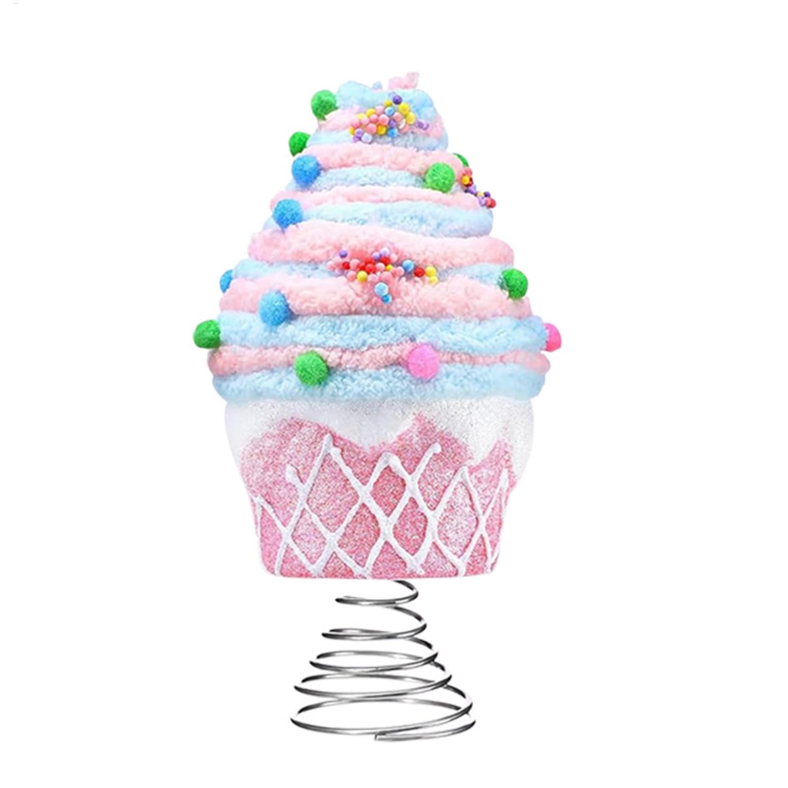 Decoración de árbol de Navidad pastel para revivir la ilusión infantil con un adorno de postre