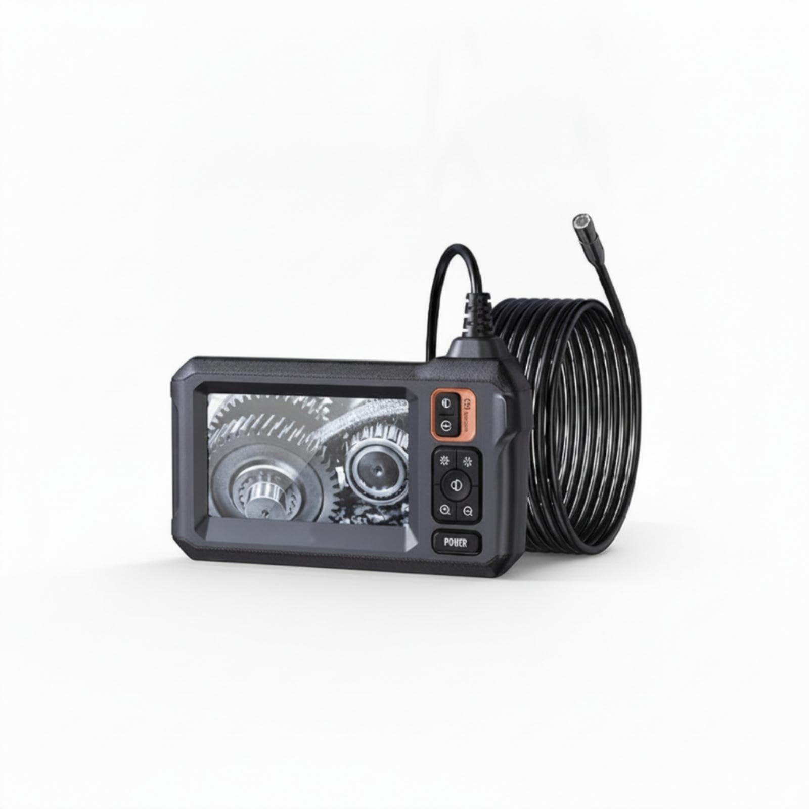 Camera with Hard Cable 8mm Industrial with Screen Clear Imaging Internal Viewing System with Display for Mechanics, Plumbers, Automotive Repair C30-8mm-5m Hard Wire-image-33