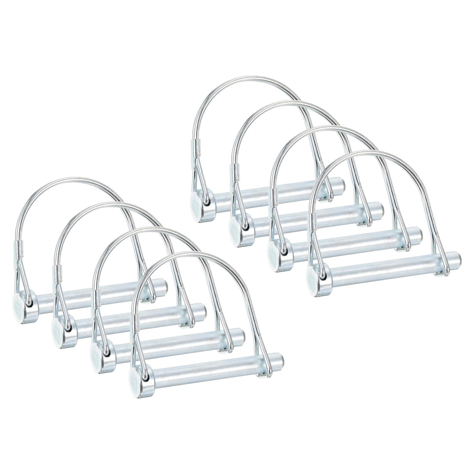PATIKIL Trailer Coupler Pin 5/16x2-3/8, 8 Pcs Wire Lock Pin Safety Shaft Locking Pin Round Pto Pins for Farm Trailers Lawn Hitches Garden Tractor