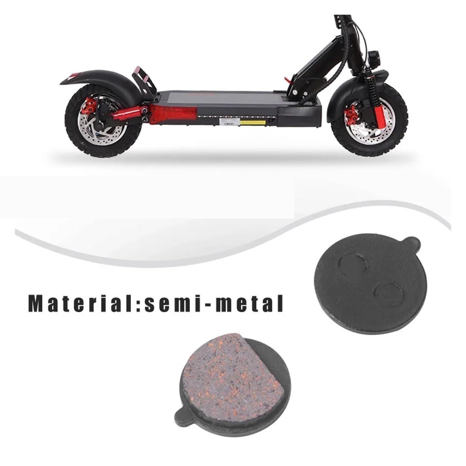Teile für Elektroroller 6Paare Bremsbeläge Kompatibel mit Kugoo M4 Pro Elektroroller Ersatzzubehör Klappbarer KickScooter Bremssattel Bremsscheibe Bremsteile(6pc Brake2)