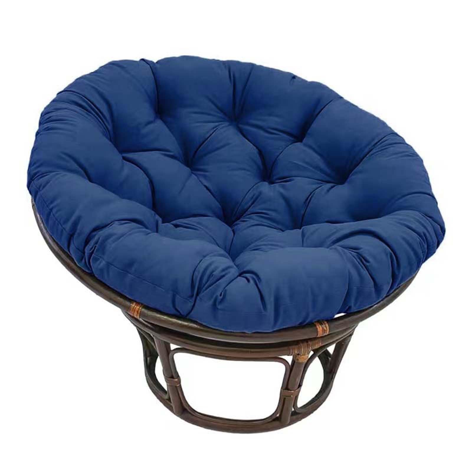 LUYAYW Hanging Basket Seat Cushion - Thick Leisure Hanging Basket Chair Cushion, Washable Round Patio Seat Cushion for Indoor Outdoor Swing Chair Office Rocking Chair(Navy blue,100 * 100cm)