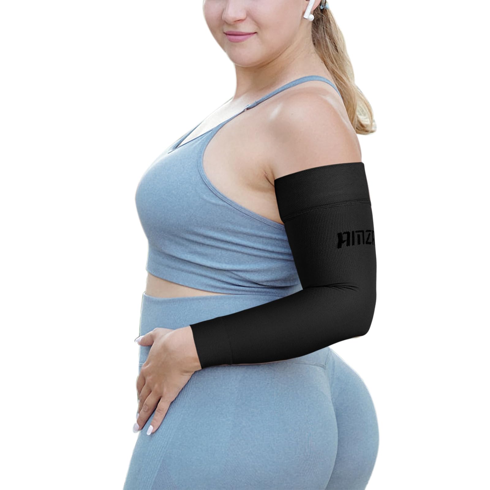 AMZAM® Medical Compression Arm Sleeve for Unisex, Graduated Compression Brace with Silicone Band for Pain Relief,Arthritis-image-28