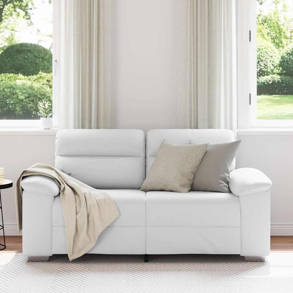 Hothingwell Sofa De 2 Plazas Blanco 160x81x84 Cm Piel Sintetica