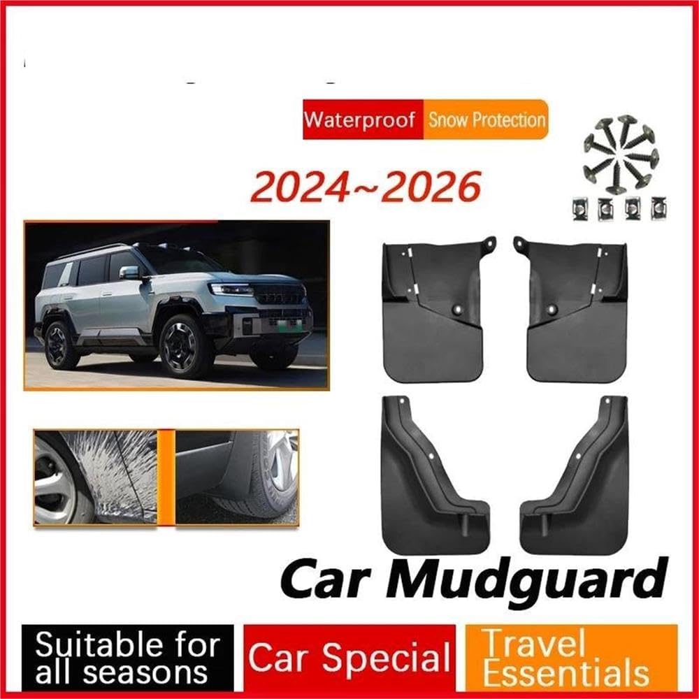 Auto Parts Car Mud Flaps for BYD Fang Cheng Bao Leopard 8 2024-2026 Auto Fenders Antifreeze Mudguards Splash Mudflaps
