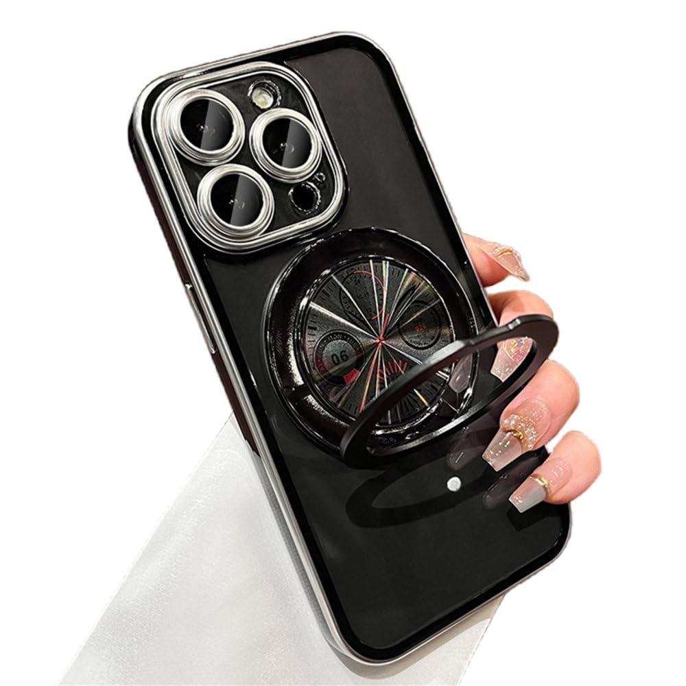 Coque pour iPhone 12 Pro support magnétique antichoc noir discret - 8