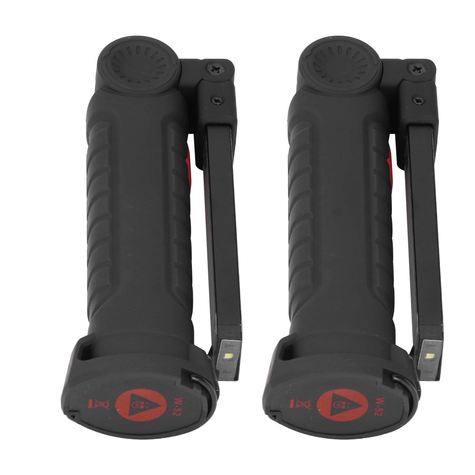 Foldable COB Work Light, Easy Fixation 2Pcs 240lm Magnetic Rechargeable LED Work Light 3.7V-4.2V 360° Rotatable with Strong Magnetic Hook for Construction Work