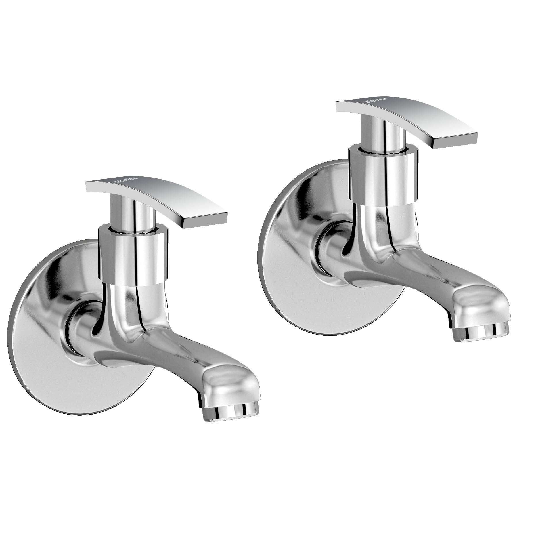 Plantex Bib Cock Water Tap for Bathroom with Water Saving Nozzle for Tap with Teflon Tape/Kitchen and Bathroom Accessories - Pack of 2 (Long Body-Chrome)-image-49