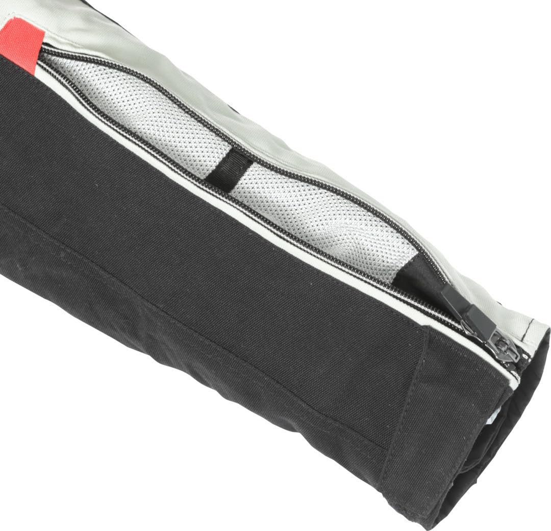 Büse Linda Damen Motorrad Textiljacke, Schwarz/Grau/Rot, Größe 40 | Winddicht