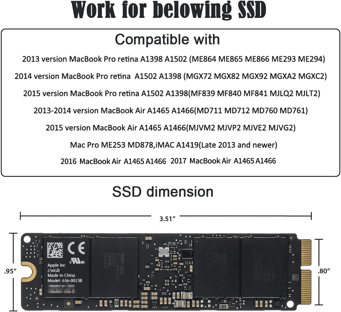 CY PCI Express PCI-E 4X M.2 NGFF M-Key to 12Pin+16Pin Contacts SSD Convert Card for 2013 2014 2015 2016 2017 Mac A1493 A1502 A1465 A1466