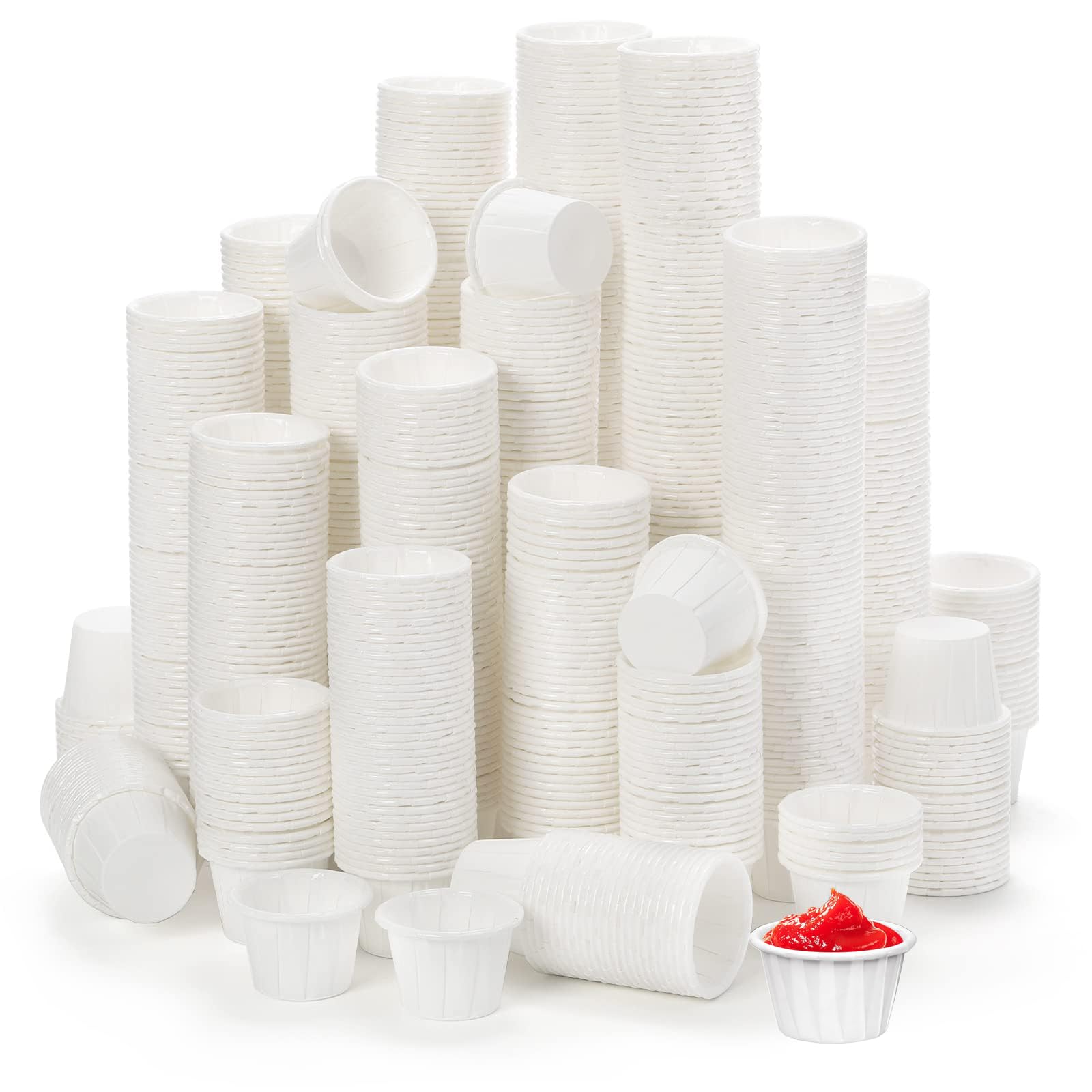Eidoct 1000 PCS 0.5oz / 15ml Waxed Paper Medicine Pots & Ramekins