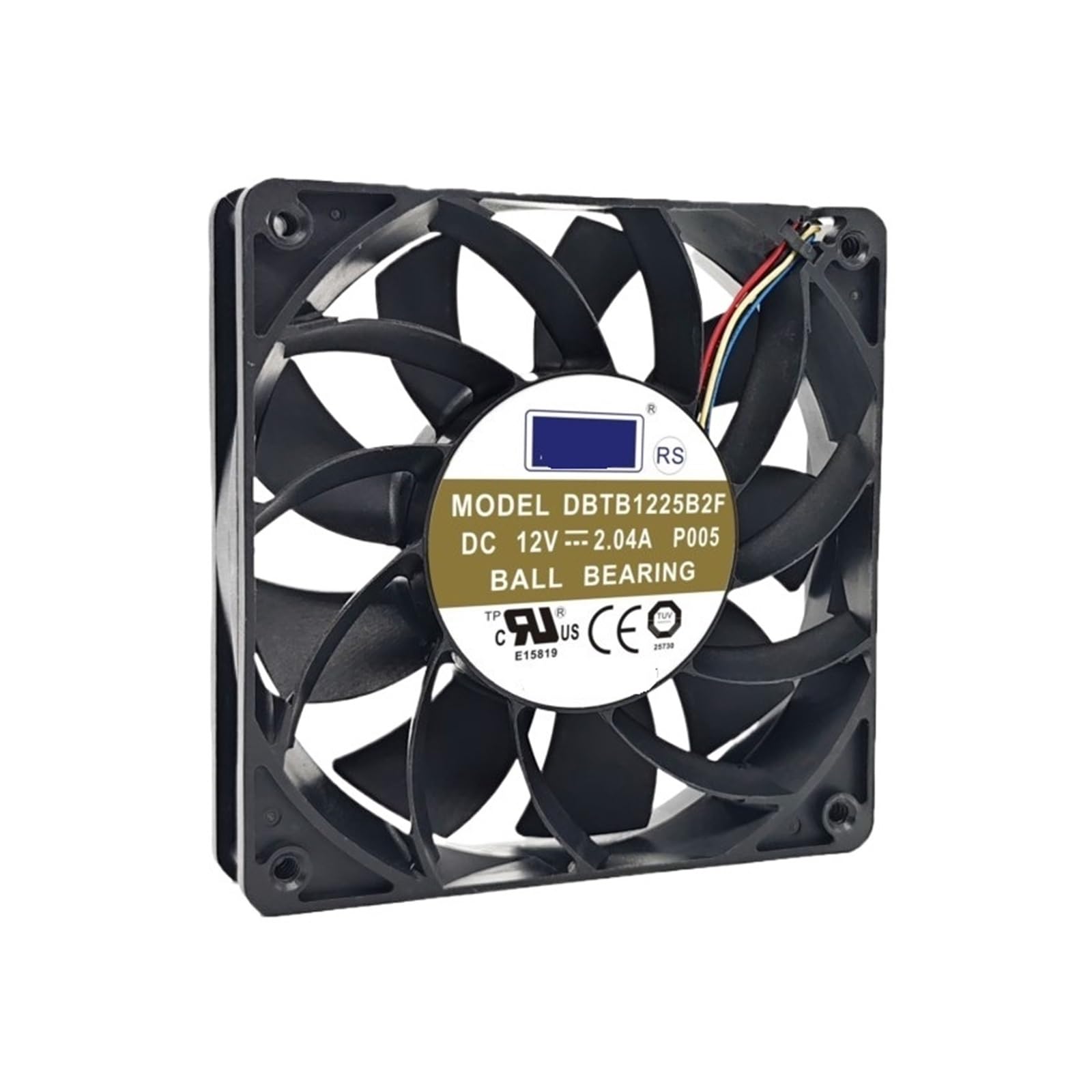 TPKMVGAP DBTB1225B2F 120x120x25mm DC 12V 2.04A 4-Pin Fan