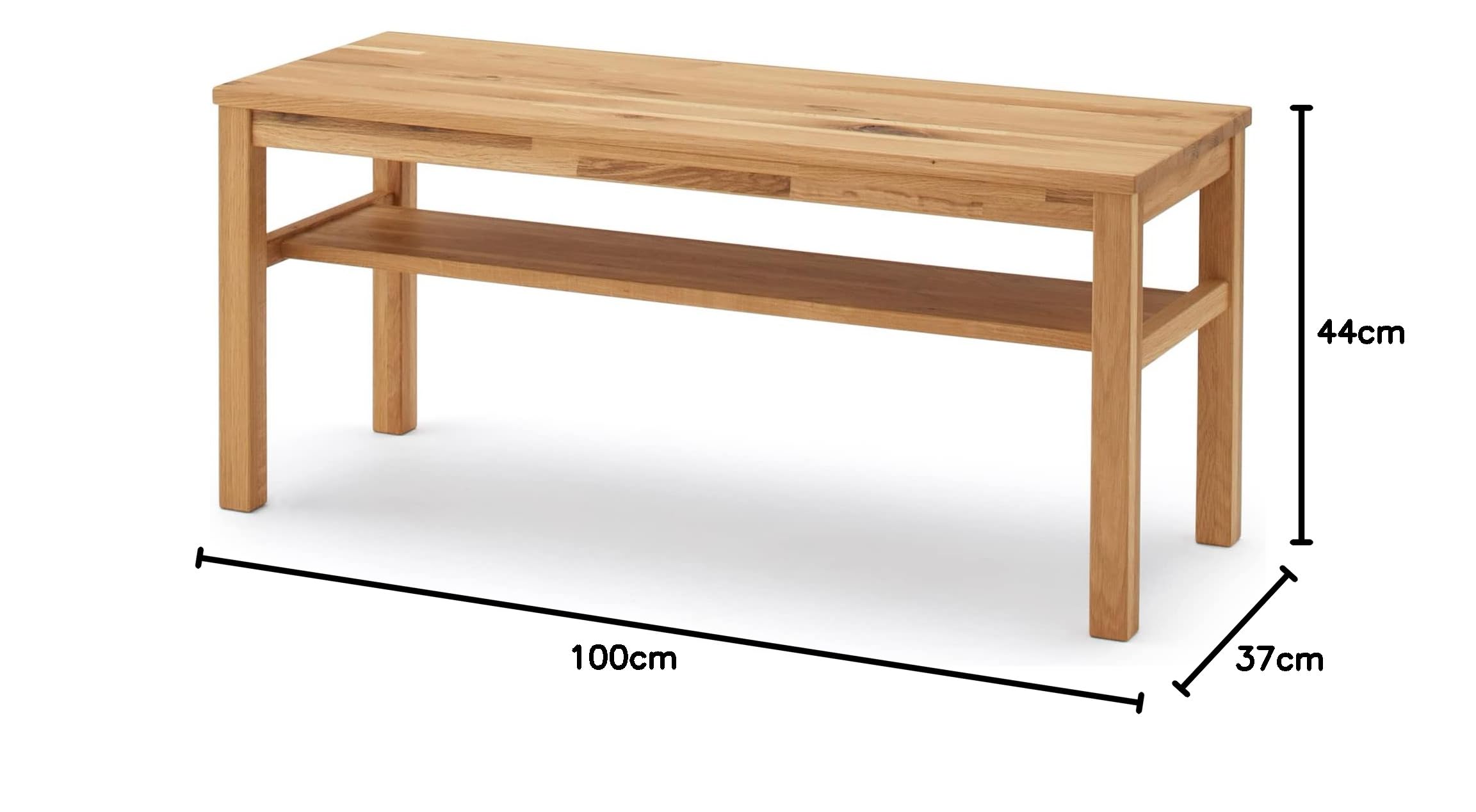 Amazon｜MUJI 無印良品 木製ベンチ 幅100×奥行37×高さ44cm 板座 節あり 