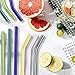 8 Pcs Reusable Glass Straws, 8