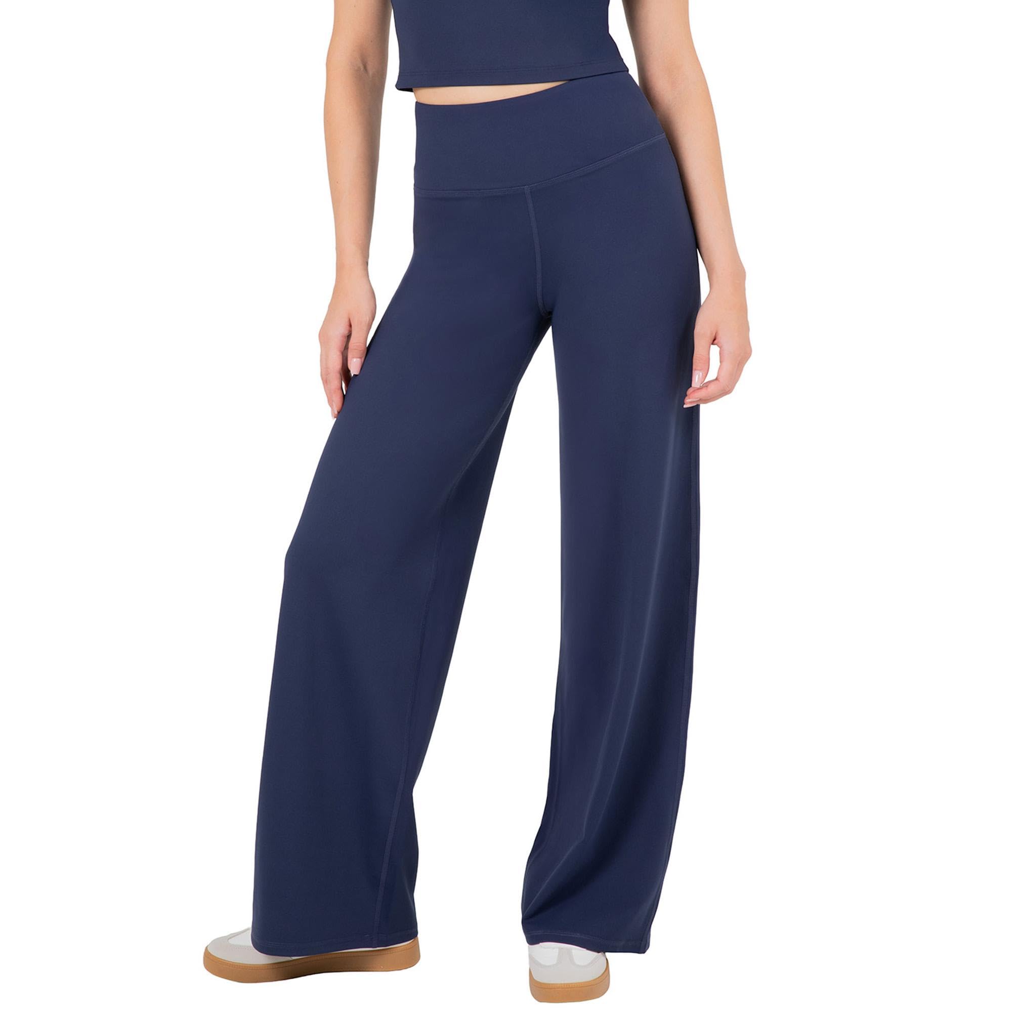 Active Women's High Waist Wide Leg Pants – Buttery Soft Lounge & Yoga Pants with Tummy Co…