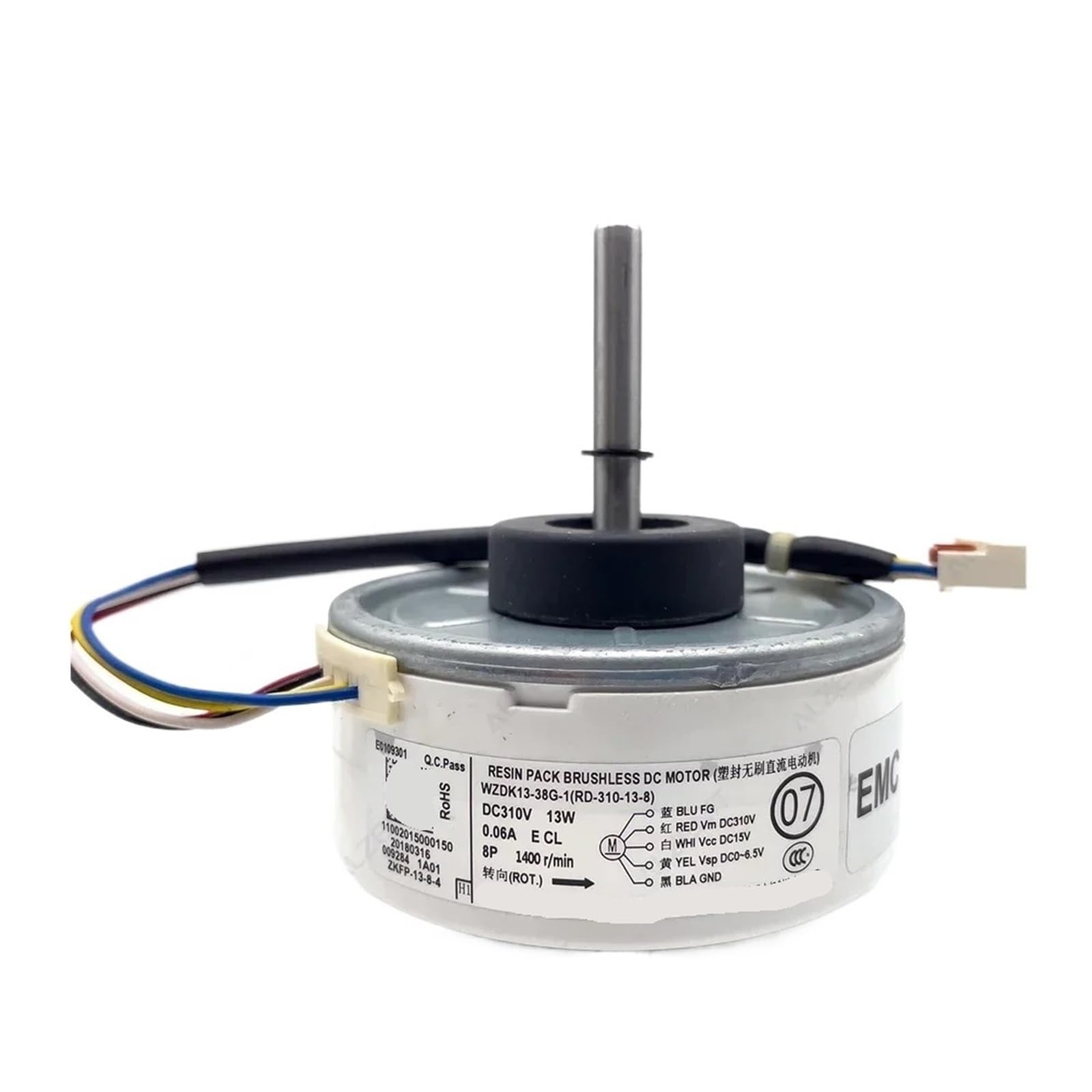 YILMVANY Motor,Compatible For Midea,Air Conditioner Indoor Unit DC Fan Motor WZDK13-38G-1 DC310 13W 1400r / Min RD-310-13-8 Conditioning Parts