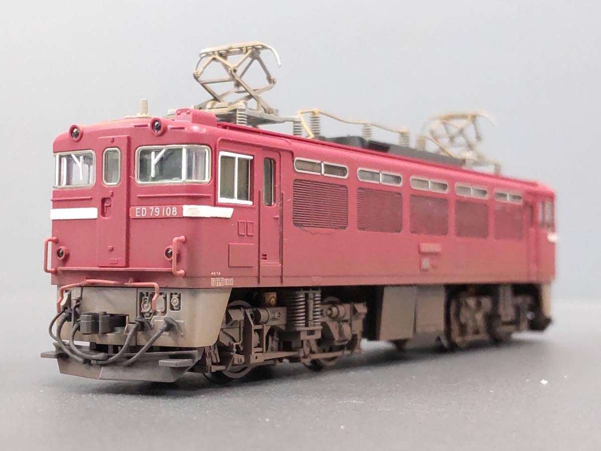 Processed Item: TOMIX 7150 ED79 Type 100 Series 108 Electric Locomotive (HRubber Gray), Weathering Processed Product, Re-Color Special Product
