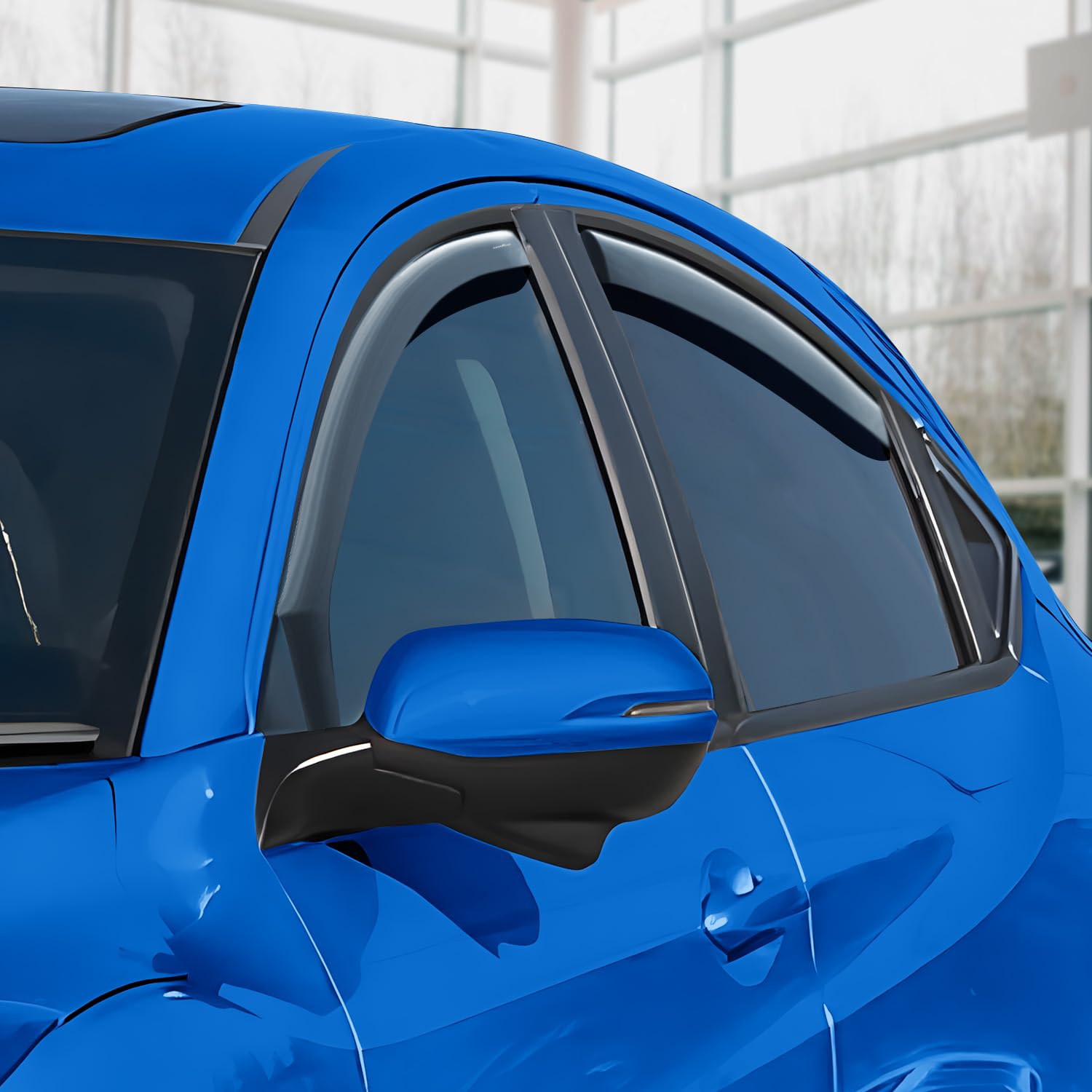 Goodyear Incasso Deflettori antiturbo Compatibile con Honda HR-V 2015-2021- Accessori Auto - Deflettori finestrini - Deflettore Aria Auto - Protezione Meteo - Facilità di Installazione - 4 PZ B