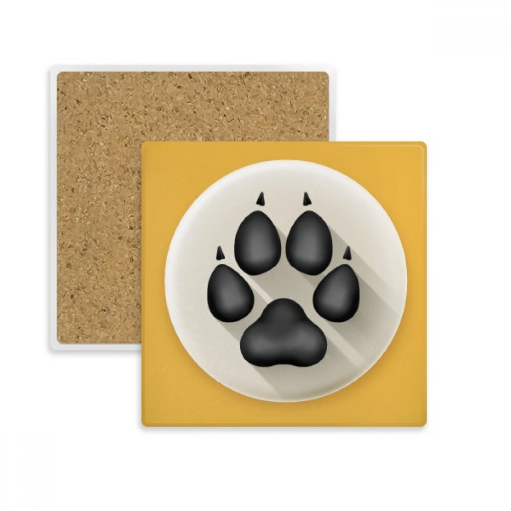 Protégez vos Tables des Taches avec le Coaster Absorbent Pierre au Motif Griffes Chien
