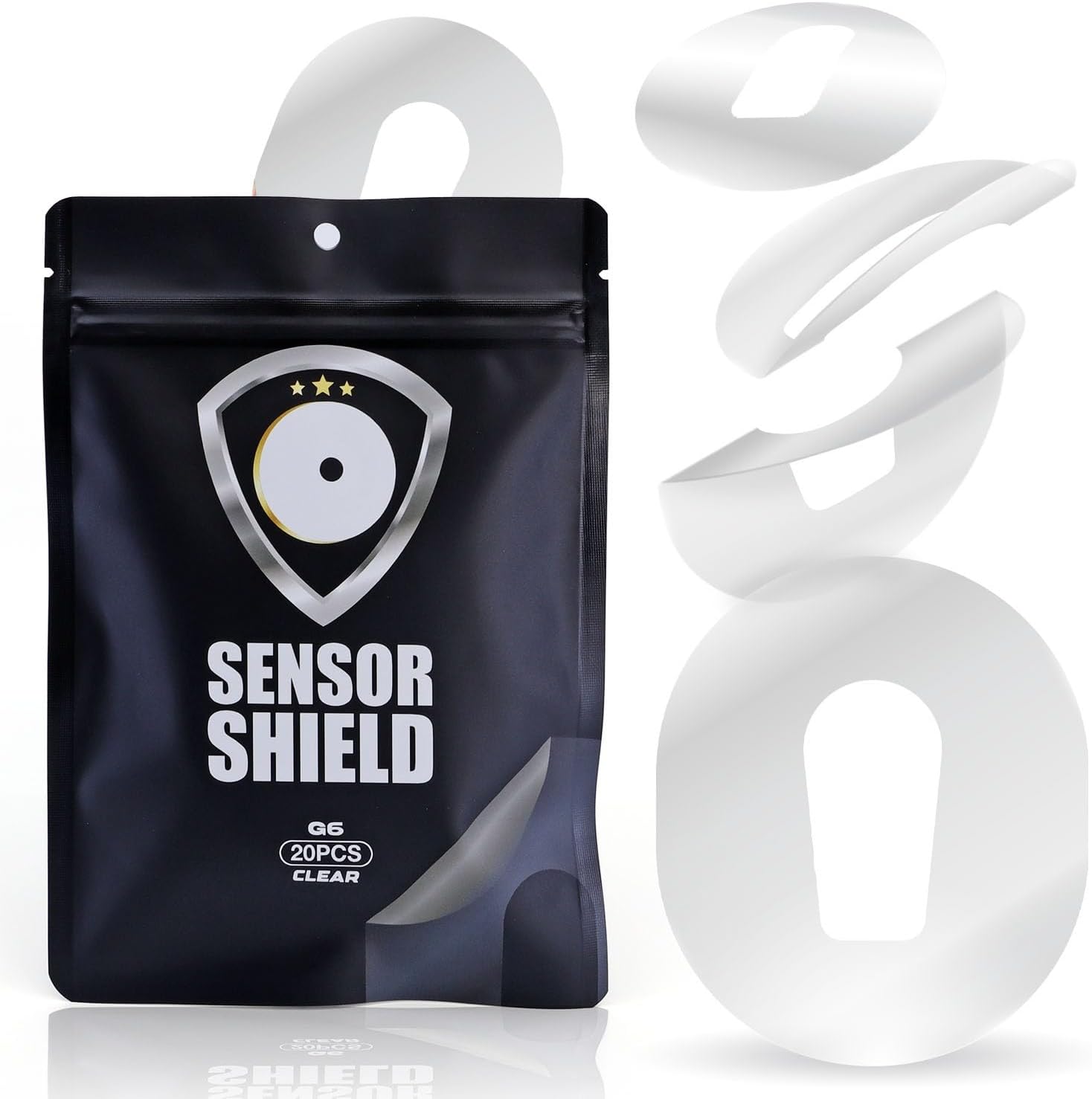 Image showcasing Amazon.com: Sensor Shield Premium Adhesive Patches for Dexcom-G6 CGM Sensors, Long Lasting ...
