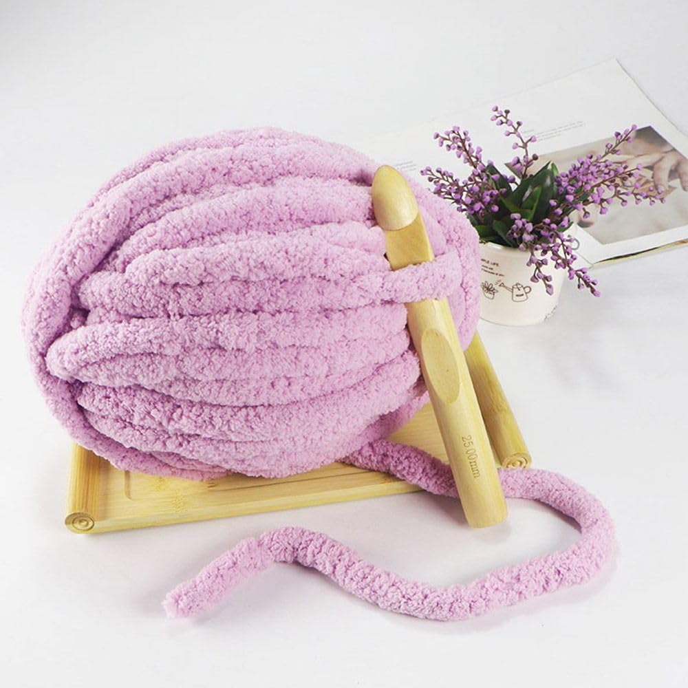 supermiękka gruba przędza, Włóczka Chunky Chenille 250g do robienia na drutach i szydełkowania, wielokolorowa(1)