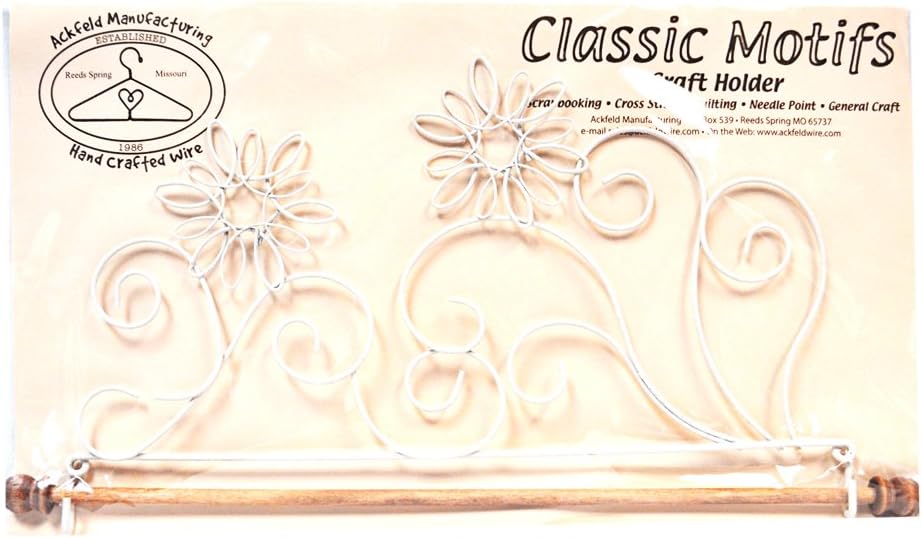 Ackfeld Manufacturing Classic Motifs Daisies 12 Inch Fabric Holder with Dowel