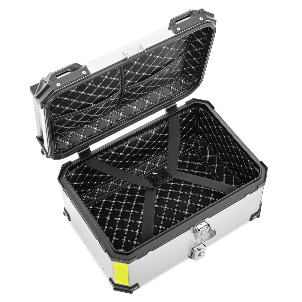 Top Case kompatibel mit BMW R 1250 GS/Adventure Aluminium Bagtecs XB65 Silber