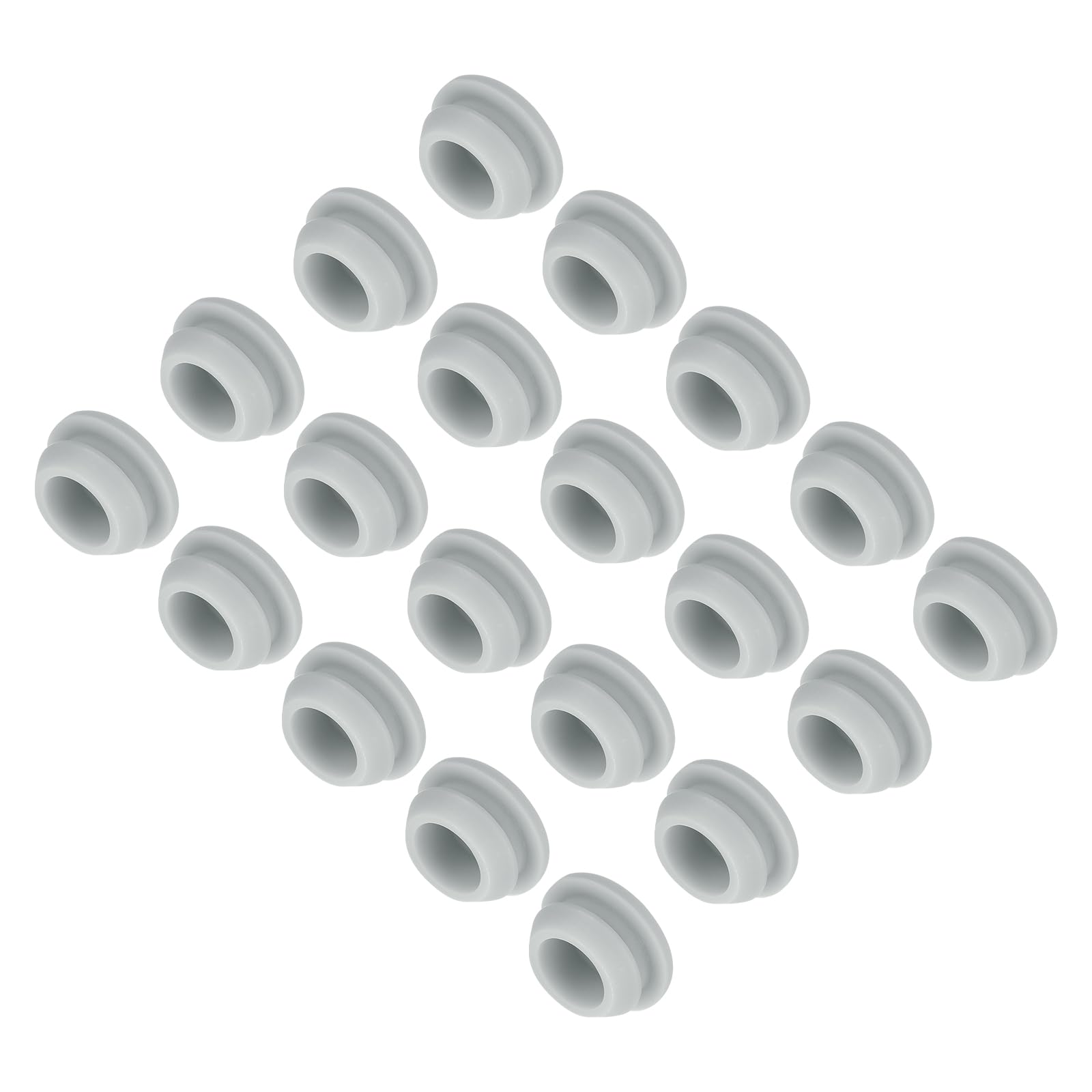 MECCANIXITY 30pcs Silicone Snap in Locking Hole Plugs,11mm/0.4 Inch Mounting Diameter Narrow Groove Width 2mm Panel Seal Cover Round for Kitchen Bulkheads Waterproof Sealing Plugs Grey