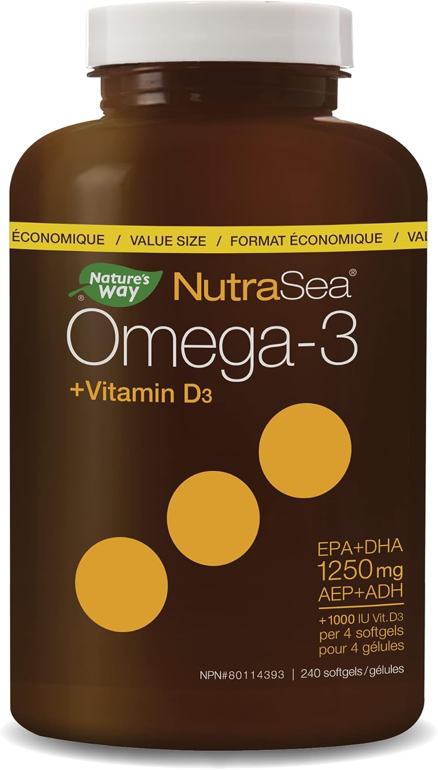 Nature's Way NutraSea Omega3 and Vitamin D Soft Gels Fish Oil