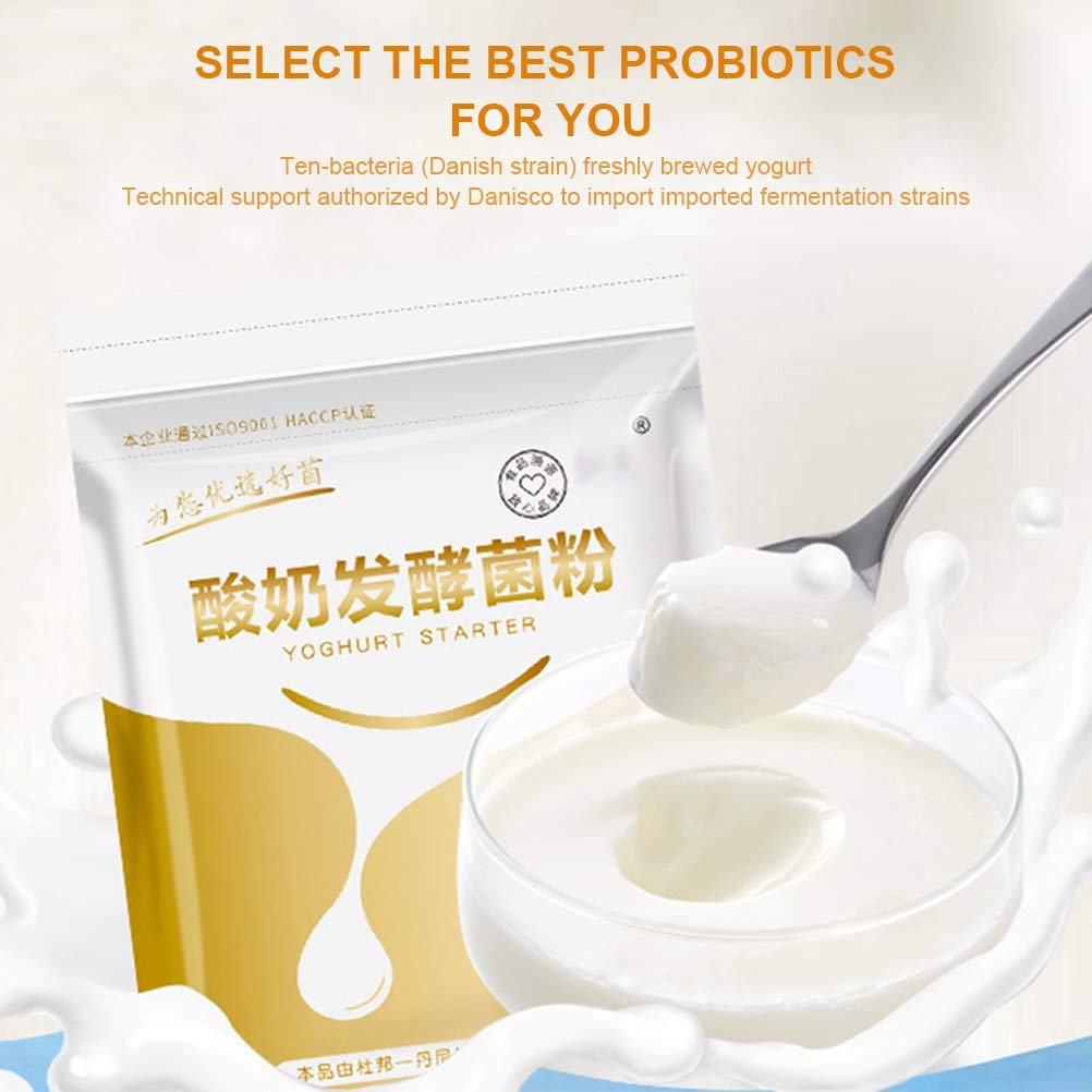 HEEPDD Polvo de Fermentación Probiótica para Yogurt Casero, 10 Paquete
