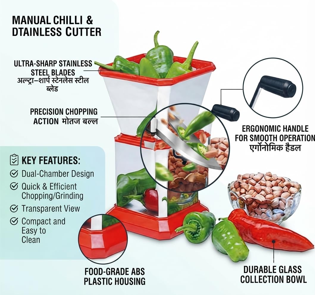 Chilli Cutter & Roti Grill - 2-in-1 Kitchen Tool -6