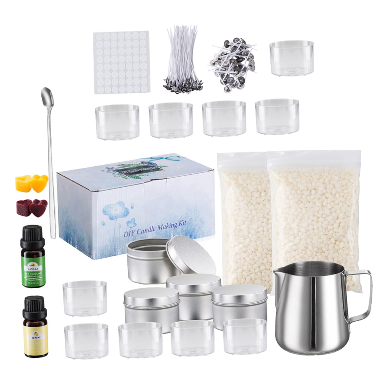 OSALADI 1 Juego Kit Completo de Fabricación de Velas Diy con Premium Derretir Cera Manualidades y Proyectos Casa