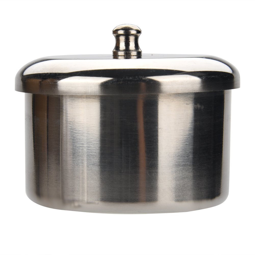 Monomer Holder Mini Dish Pot Liquid Powder Stainless Steel Cup Lid Bowl Nail Art Tools Acrylic Equipment Tray Container Organizer Nail Tray for Liquid 3 pcs - Image 4