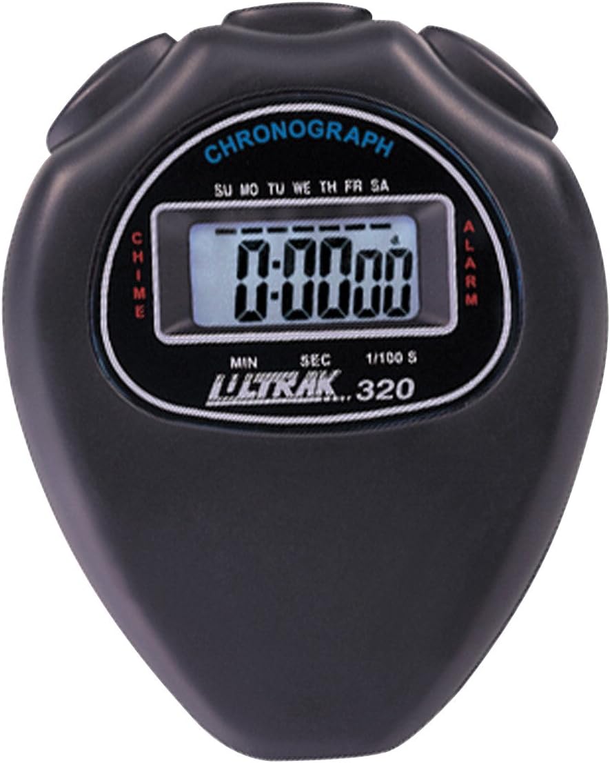 Ultrak 320 Cumulative Split Timing Stopwatch, Black