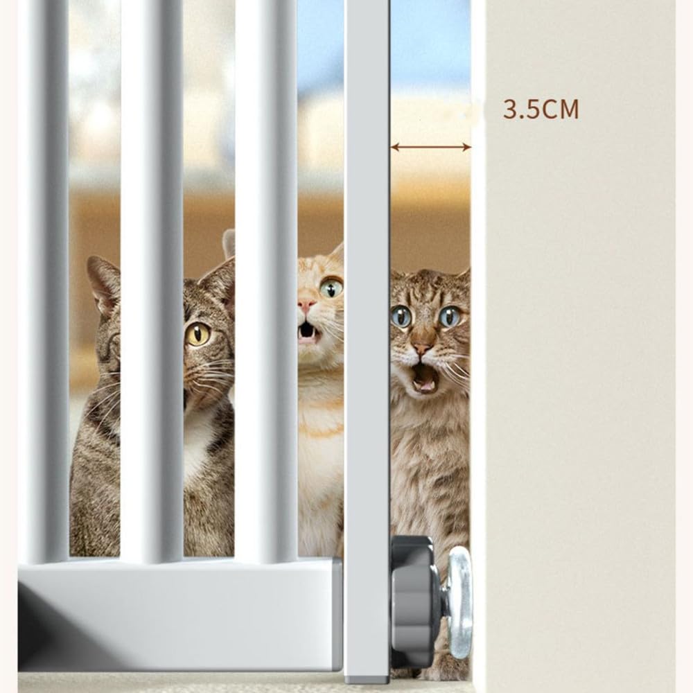 Amazon.co.jp: ペットゲート 隙間3.5cm 猫 犬 スチールゲート ハイ