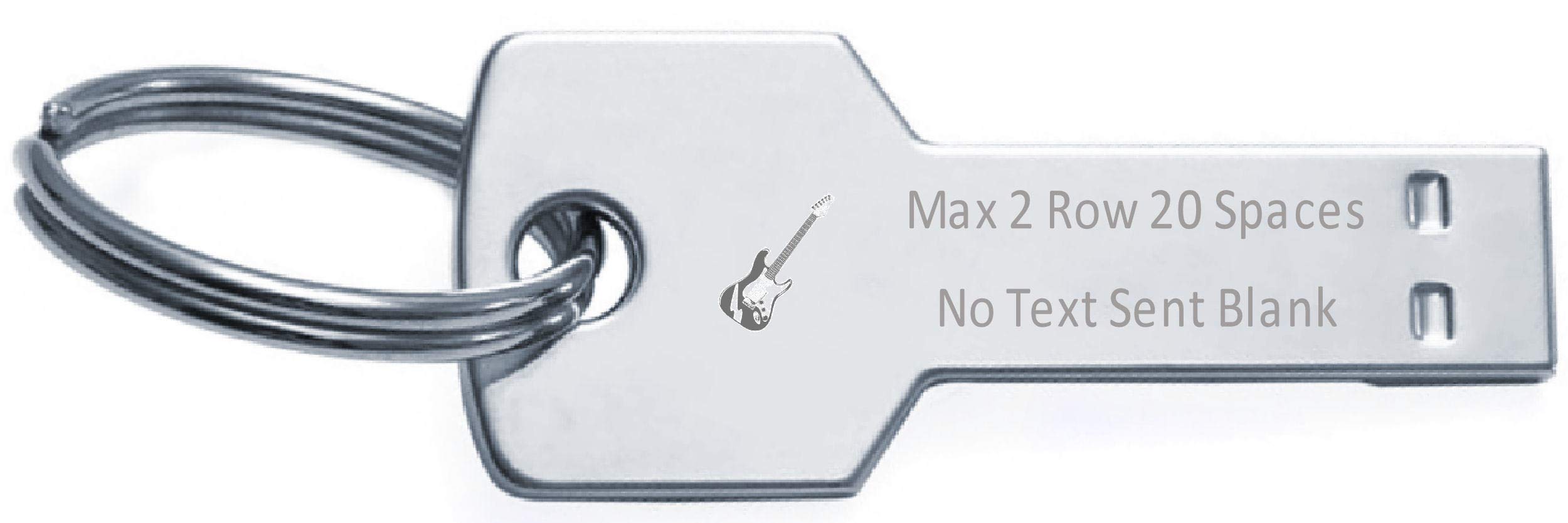 Porte-clés Flash Memory Stick Clé USB 2 Go Texte Musique Rock Guitare gravé