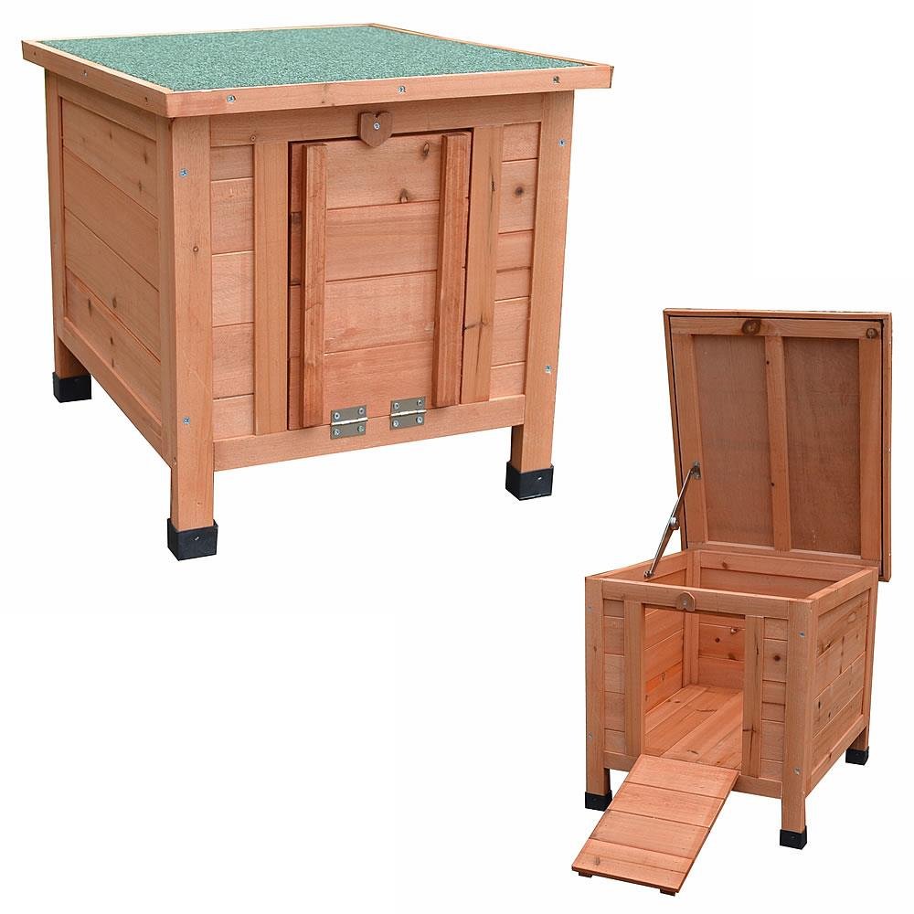 Melko Niche pour Chien/enclos en Bois env. 50 cm x 45 cm x 43 cm