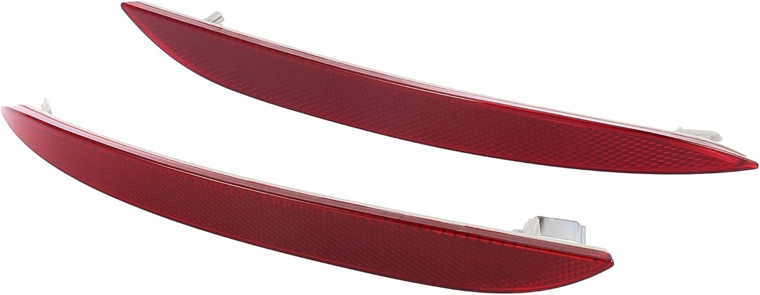 X AUTOHAUX 1 Pair Car Rear Bumper Reflector Strip Cover Left Right Side 63147183913 63147183914 for BMW 550i 2008-2010