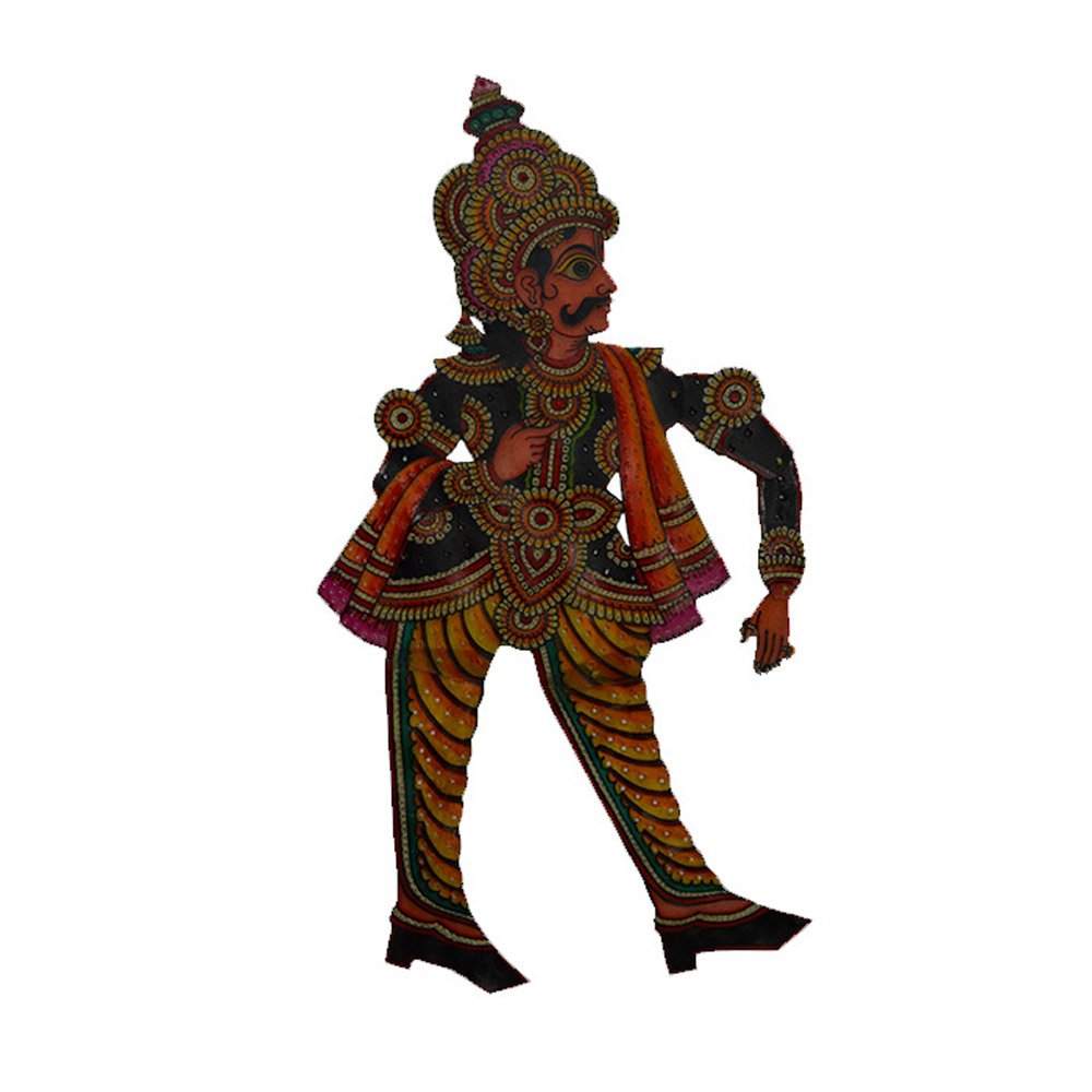 Royal Leather Hand Painted Foldable Puppet - Vibhishan