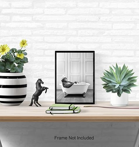 Miniatura 5 de Funny Bathroom Decor for Men, Women - Cute Modern Bathroom Accessories - Bathroom Pictures - Bath Wall Decor - Monkey Chimp Wall Art - Cool Unique