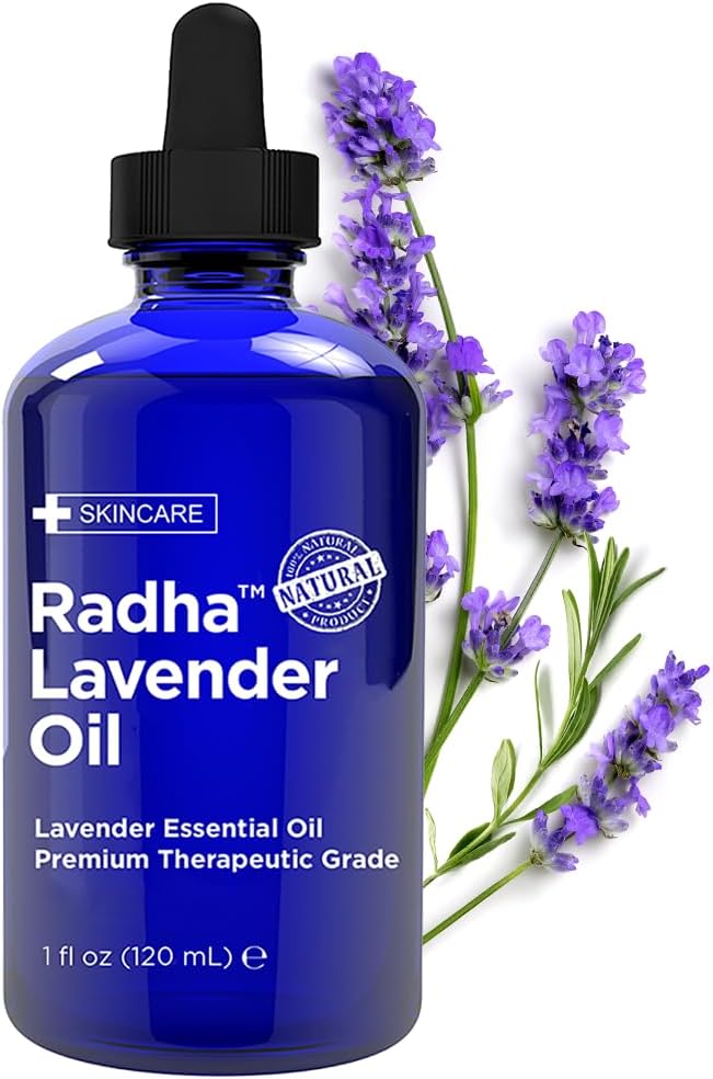 - Lavender Essential Oil 4 oz. - 100% Natural & Therapeutic Grade, Steam Distilled for Aromatherapy, Relaxation, Sleep, Laundry, Stress & Anxiety Relief, Meditation, Massage, Headaches