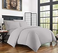 Vista 16 de Funda de edredón de 600 hilos de 98 x 98 pulgadas, 100% algodón egipcio con cierre de cremallera y lazos en las esquinas, patrón sólido, 1 funda