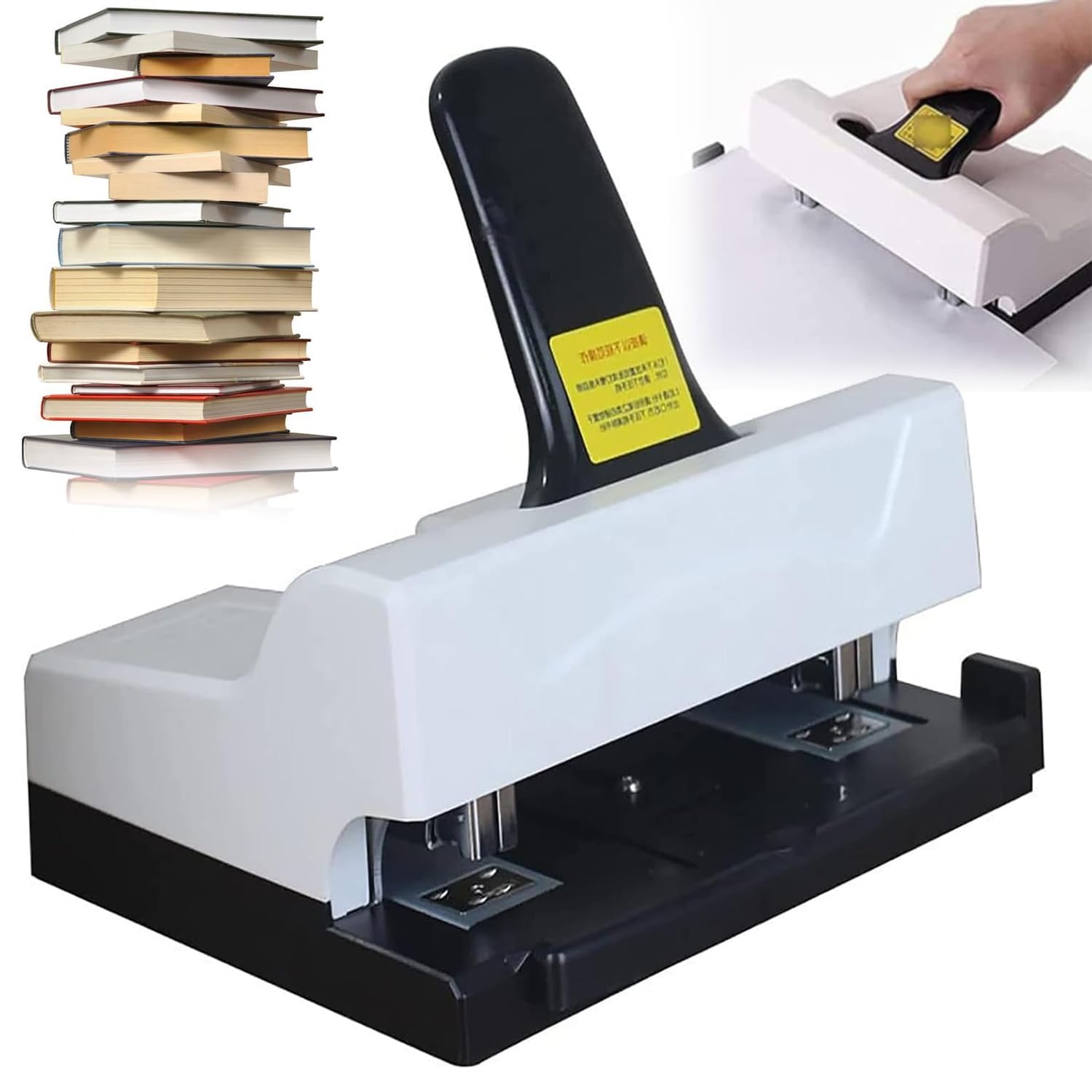Manuelles Doppellochhefter, verstellbare Papiertiefe 2–15 mm, 50 Blatt Kapazität, Druckknopf-Pop-Up-Nadelschlitz für Büro, Zuhause, Schule