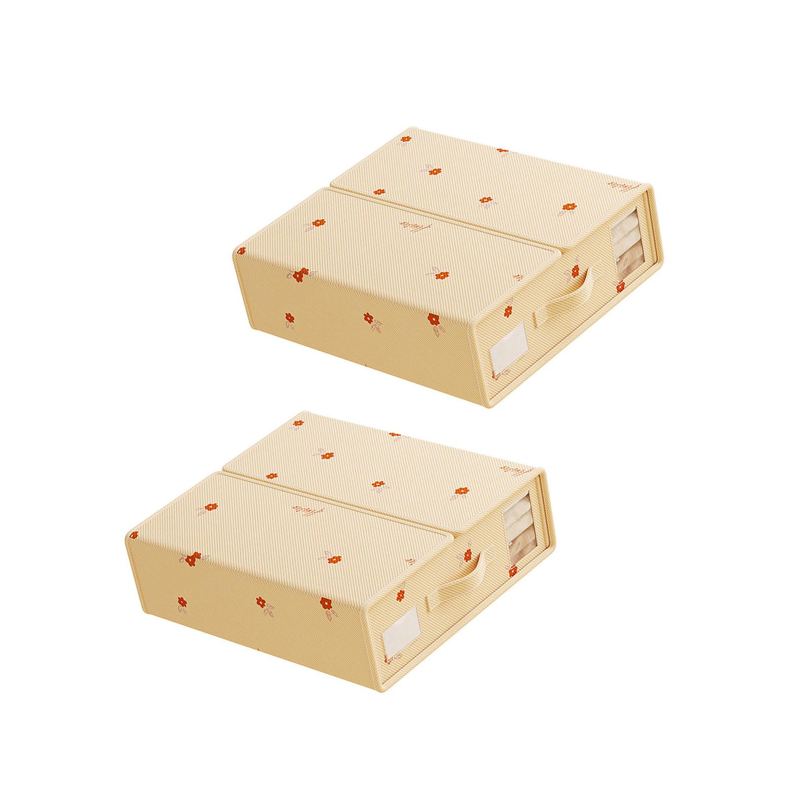 TFAOYS Premium Bedding Planner Box Pliable Storage Container Perspective Window Space Conserving Closet Answer Pliable Bedding Storage Box