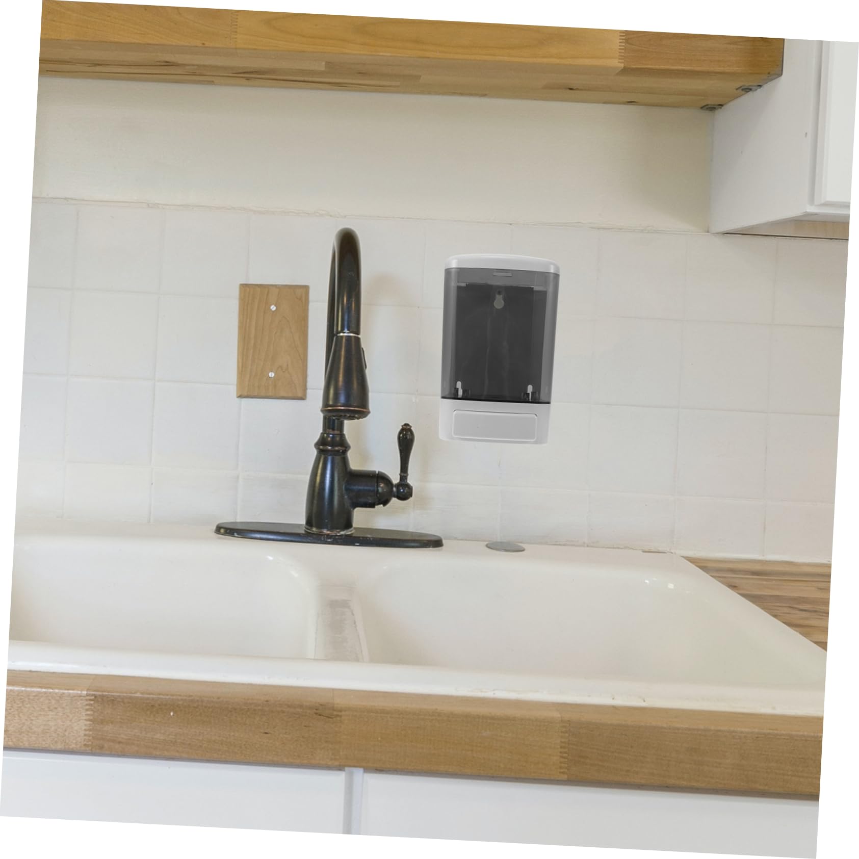 VICASKY Dispenser di Sapone Manuale da Parete 2 Pezzi Capacità 1000ml Grande per Bagno Cucina Materiale Resistente in Ps e Abs per Aree ad Alto Traffico