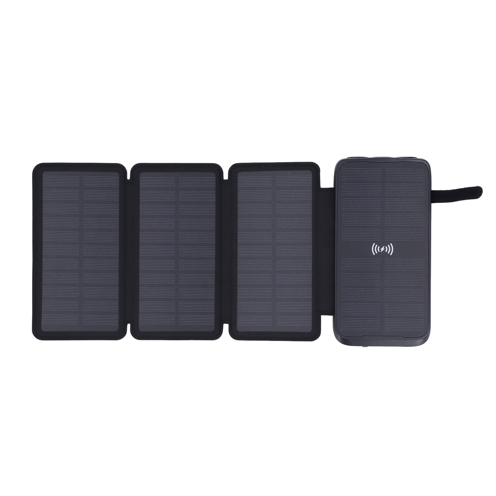 Solar Power Bank Nero 20000mAh PD 20W Caricatore a pannello solare a ricarica rapida con lampada per esterni