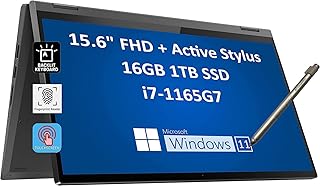 Lenovo IdeaPad Flex 5 5i 15.6" FHD 2-in-1 Touchscreen (Intel 4-Core i7-1165G7, 16GB RAM, 1TB PCIe SSD, Webcam, Active Stylus), Full HD IPS Convertible Laptop, Fingerprint, Backlit, Windows 11 Home